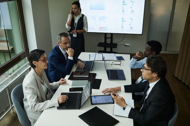 Startup founders working on business planning